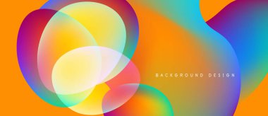 Soyut renkli çemberler çakışıyor, canlı gradyanlar yaratıyor. Arkaplan, sunum ve dijital sanat için modern tasarım ögesi.
