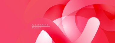 Soyut pembe tasarım. Üst üste binen şekiller dinamik görsel efekt yaratır. Yumuşak eğim, modern estetik. Minimalist kompozisyon.