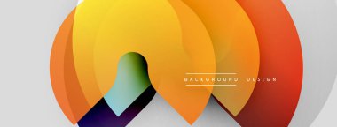 Soyut renkli katmanlar dinamik akış tasarımı yaratır. Gradyan şekiller üst üste binerek, modern görsel kompozisyon oluşturur.