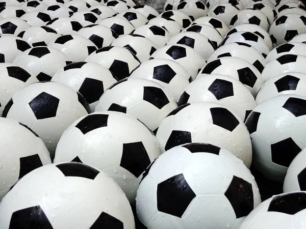 Lot Soccer Balls — Stock Photo, Image