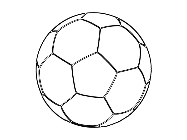 Pallone Calcio Sfondo Bianco — Foto Stock