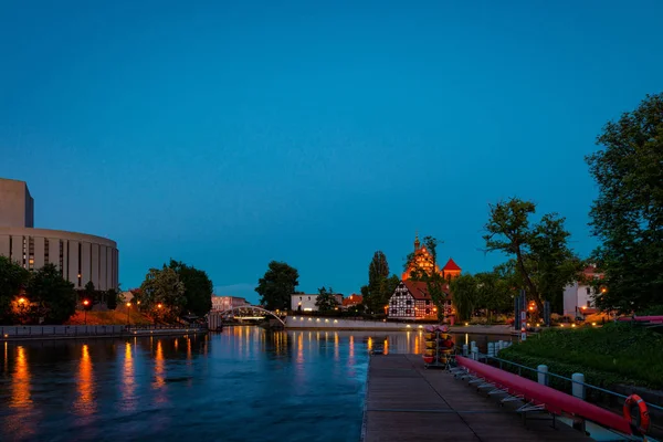 Bydgoszcz Cattedrale San Martino Mill Island — Foto Stock