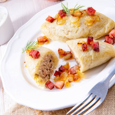 Lezzetli Cepelinai, bir özel Litvanya ve Polonya mutfağı.