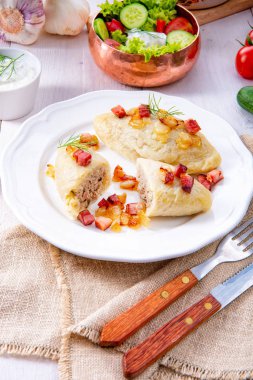 Lezzetli Cepelinai, bir özel Litvanya ve Polonya mutfağı.