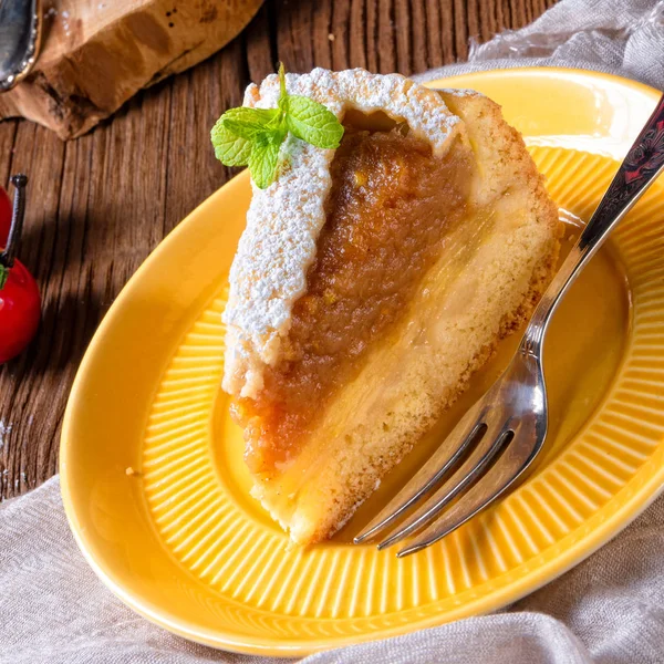 Apples Covered Crunchy Crust American Apple Pie — Stock Photo, Image