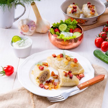 Rustik Cepelinai, bir özel Litvanya ve Polonya mutfağı.
