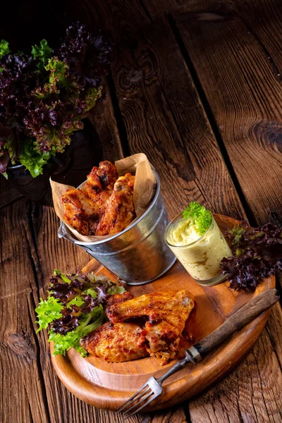 Savory Spiced Chicken Wings Oven — Stock Photo, Image