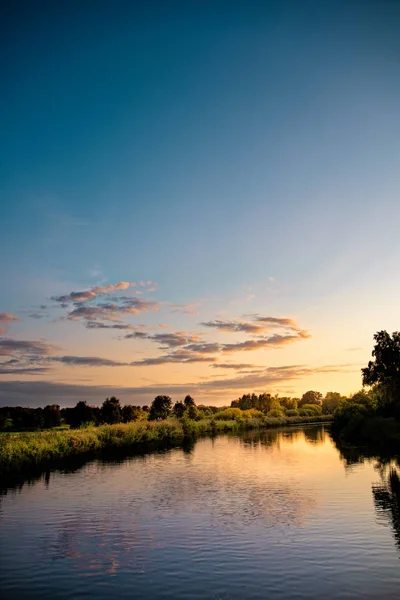 Bellezza Autunno Tramonto Sul Fiume Hunter — Foto Stock