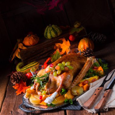 lezzetli çıtır tatlım kaz fırından yakından görmek