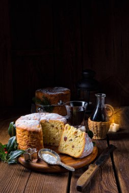 Lezzetli hakiki İtalyan Noel panettone