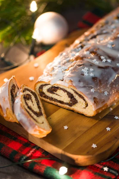 Silesian Tarzı Haşhaş Tohumu Ile Lezzetli Bir Noel Bisküvi — Stok fotoğraf