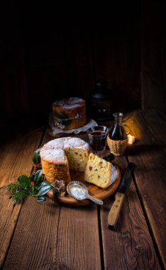Lezzetli hakiki İtalyan Noel panettone
