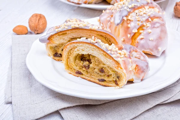 Croissants Poloneses Saborosos Para Martins Day — Fotografia de Stock