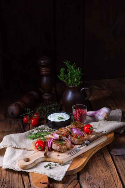 Lekkere Lamskoteletjes Met Munt Rozemarijn — Stockfoto