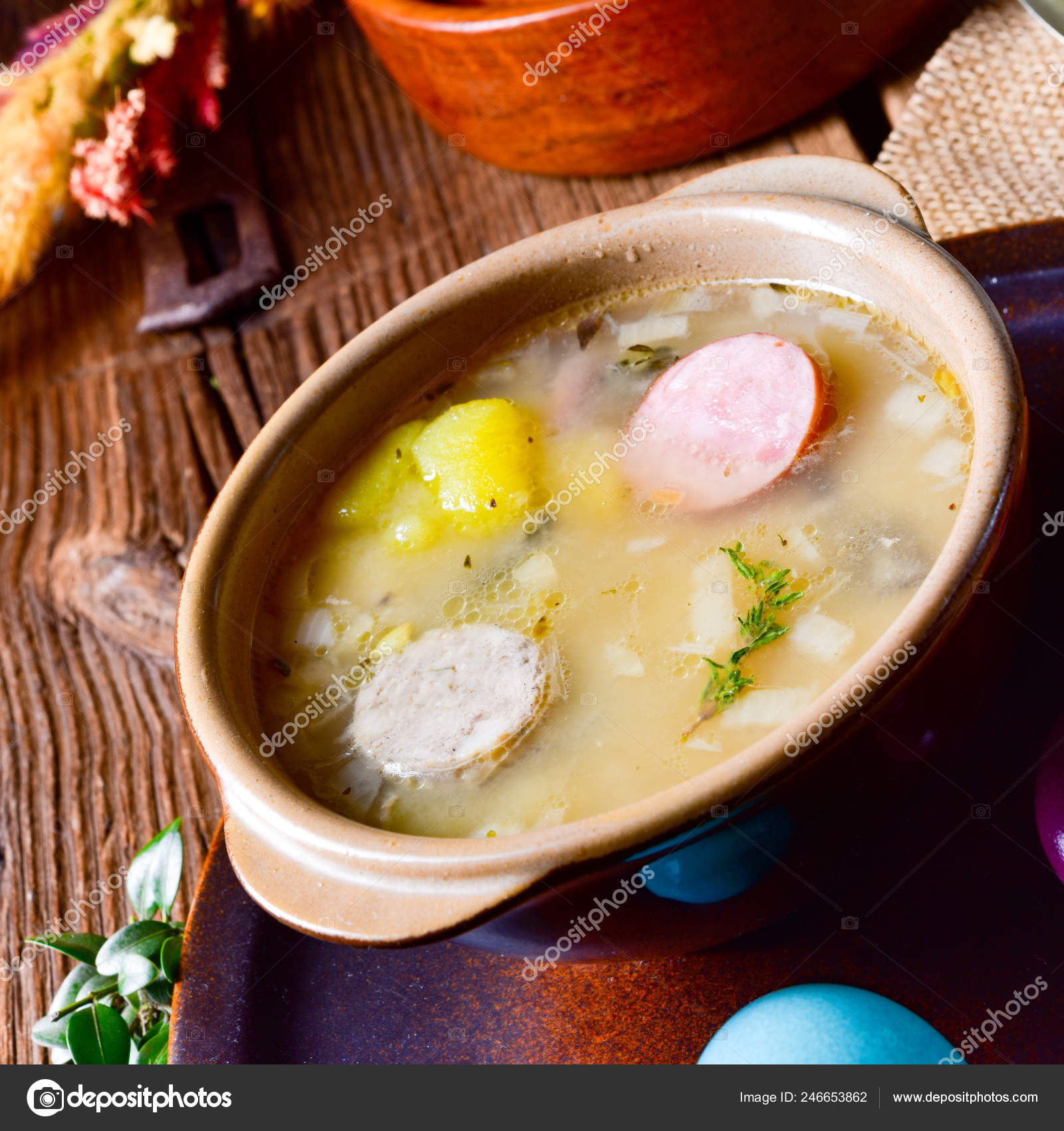 Zurek 美味的复活节汤的假期——图库图片© dar19.30 #246653862