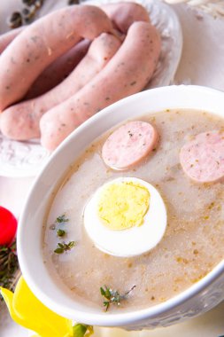 Lehçe Stil sonra Zurek lezzetli Paskalya çorba