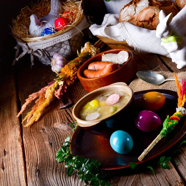 Zurek : délicieuse soupe de Pâques pour les vacances — Photo