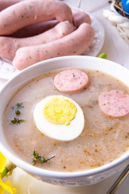 Lehçe Stil sonra Zurek lezzetli Paskalya çorba