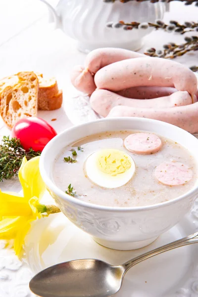 Zachwycający Zupa Wielkanoc Polski Styl — Zdjęcie stockowe