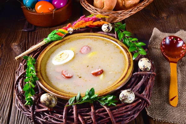 Zurek Deliciosa Sopa Pascua Después Pulir Estilo —  Fotos de Stock
