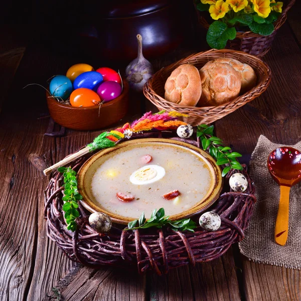 Zurek Deliciosa Sopa Pascua Después Pulir Estilo —  Fotos de Stock