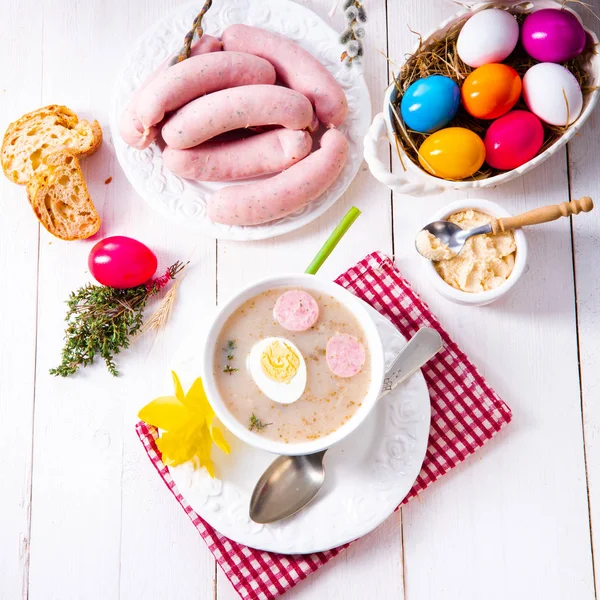 Zurek delicious easter soup after polish styl — Stock Image Zurek Delicious Easter Soup Polish Styl Royalty Free Stock Images