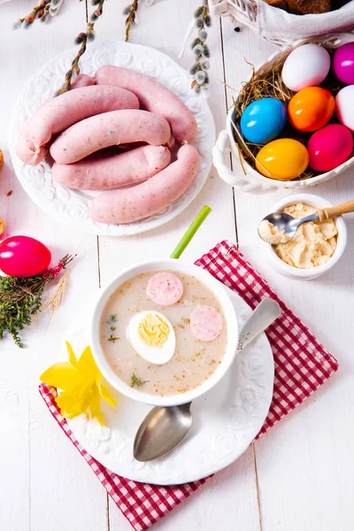 Zurek Delicious Easter Soup Polish Styl — Stock Photo, Image