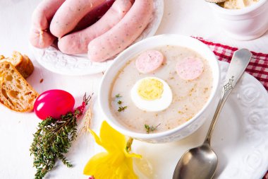 Lehçe Stil sonra Zurek lezzetli Paskalya çorba