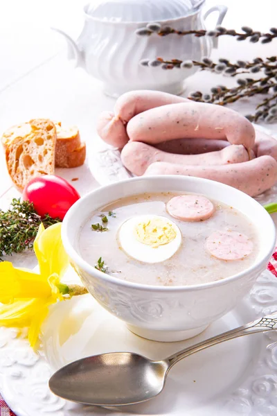 Zurek Delicious Easter Soup Polish Style — Stock Photo, Image