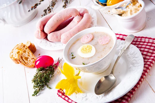 Zurek Delicious Easter Soup Polish Style — Stock Photo, Image