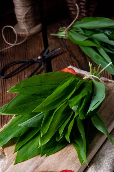 Allium Ursinum Fresh Ramson Lots Valuable Vitamins — Stock Photo, Image