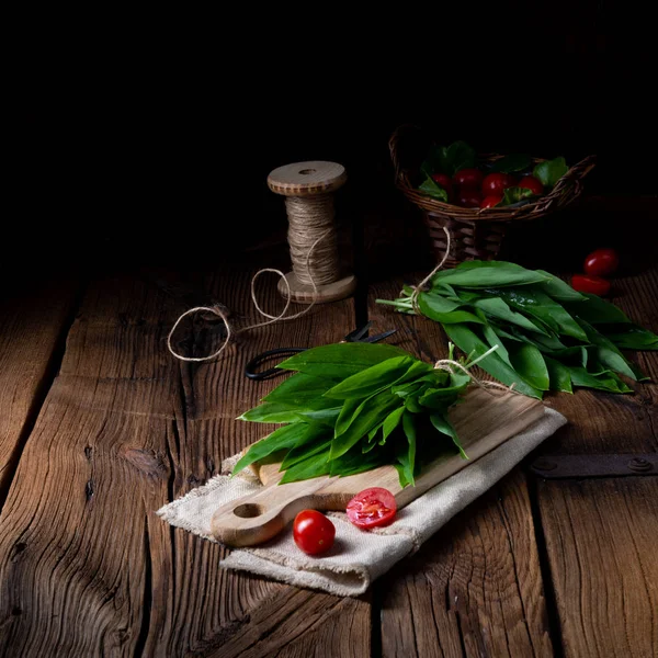 Allium ursinum verse ramson met veel waardevolle vitaminen — Stockfoto