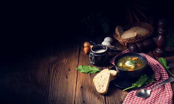 Рустикаль Соррел суп с картошкой и сливками