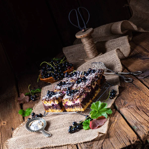 Teneke kutudan meyveli ve şekerli Polonya pastası. — Stok fotoğraf