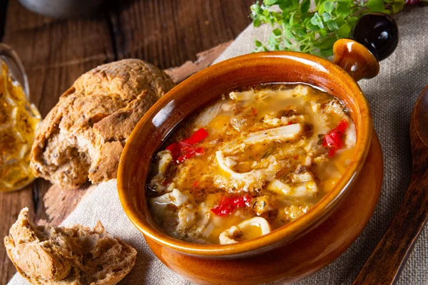 Sopa picante con pimentón rojo. — Foto de Stock