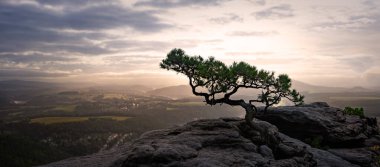 Sakson İsviçre 'de güzel bir gün doğumu