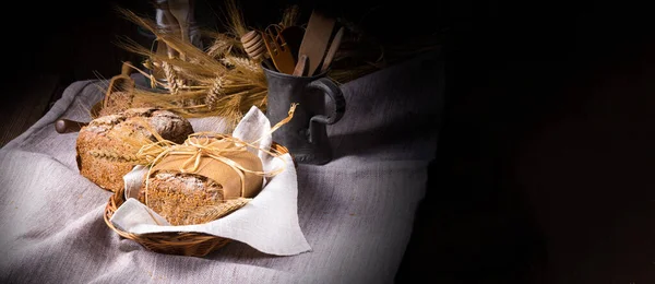 Delicioso Saudável Caseiro Pão Integral — Fotografia de Stock