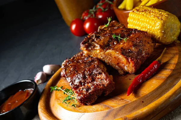 Costillas Repuesto Tiernas Parrilla — Foto de Stock