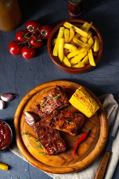 Tender Spare Ribs Grill — Stock Photo, Image