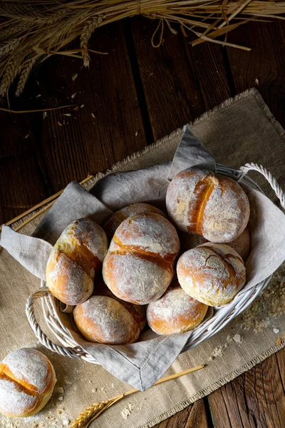 Rollos Trigo Caseros Para Desayuno — Foto de Stock