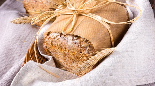 Heerlijk Gezond Zelfgemaakt Volkorenbrood — Stockfoto