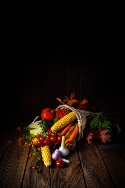 Sebzeli güzel sonbahar kornucopiası.