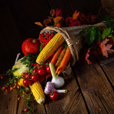 Sebzeli güzel sonbahar kornucopiası.