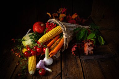 Sebzeli güzel sonbahar kornucopiası.