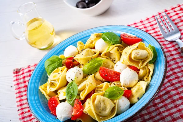 Deliziosi Antipasti Tortellini Insalata Pasta — Foto Stock