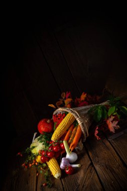 Sebzeli güzel sonbahar kornucopiası.