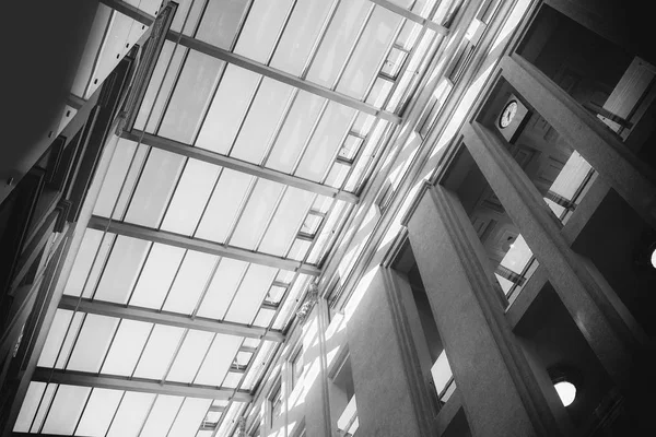 Transparent roof of a modern building — Stock Photo, Image