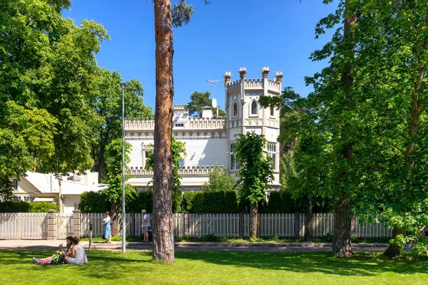 Hlavní ulice města Jurmala resort — Stock fotografie