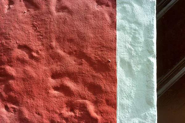 Painted white and red textured wall — Stock Photo, Image