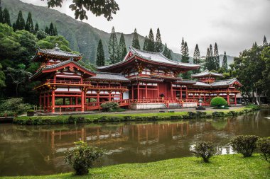 Byodo içinde tapınak tapınak Oahu Adası, Hawai vadisinde